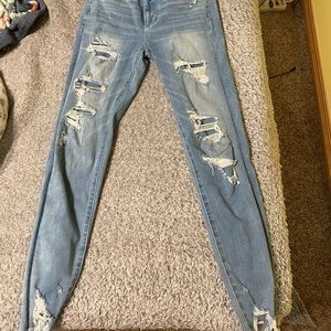 AE Super Hi-Rose Jeggings. Size 6